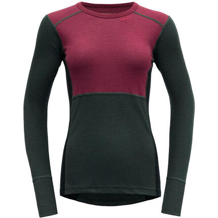 Sous-vêtement Devold Lauparen Merino 190 manches longues Femme bleu/rouge