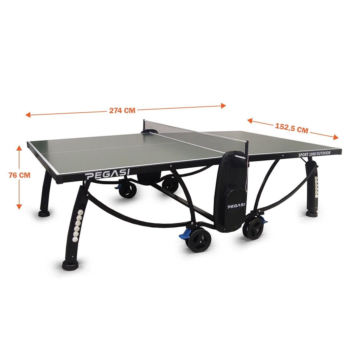 Tafeltennistafel Pegasi 1000 Outdoor Green 4/5