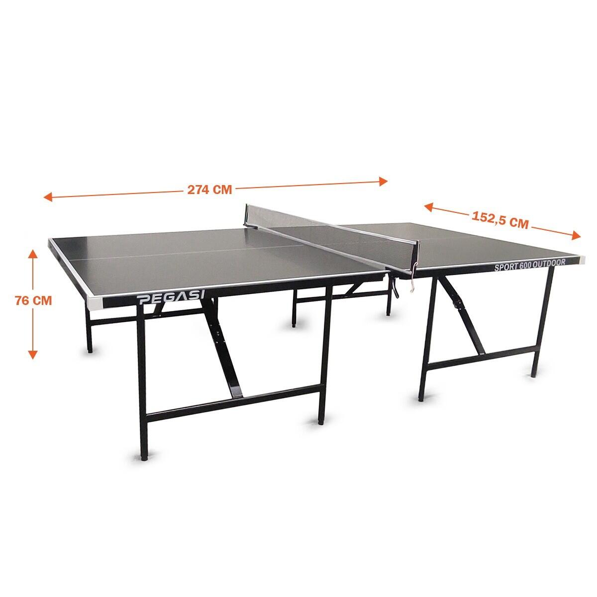 Tischtennisplatte Pegasi Sport 600 Outdoor Schwarz 2/5