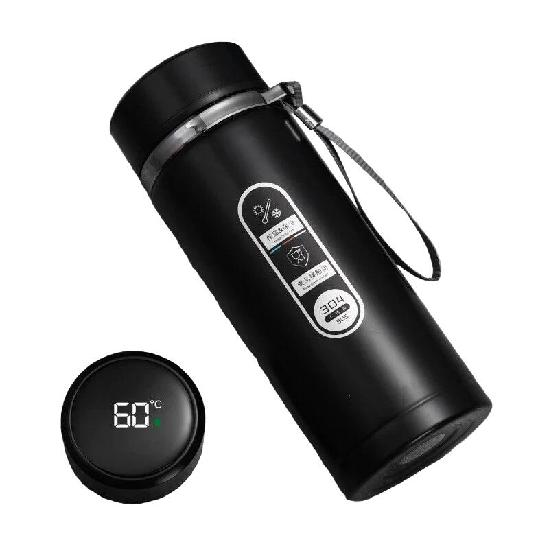 NNEOBA 1L Thermos Bottle with LED Temperature Display Black