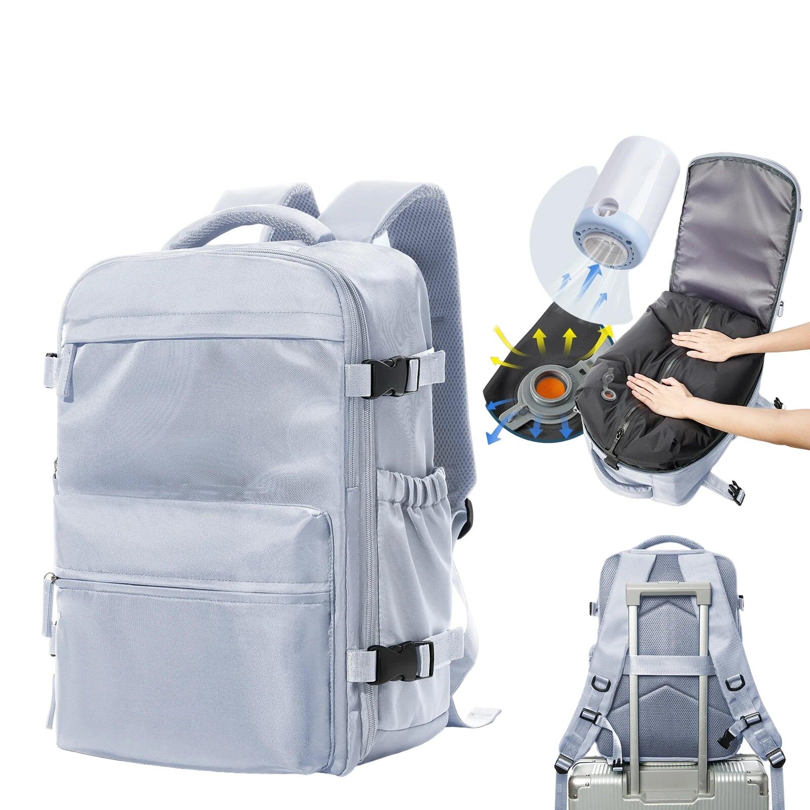 NNEOBA Vacuum Compression Laptop Backpack Grey