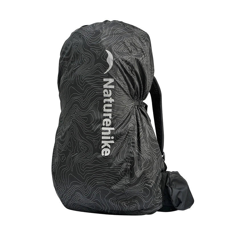 Reflective Backpack Rain Cover Black