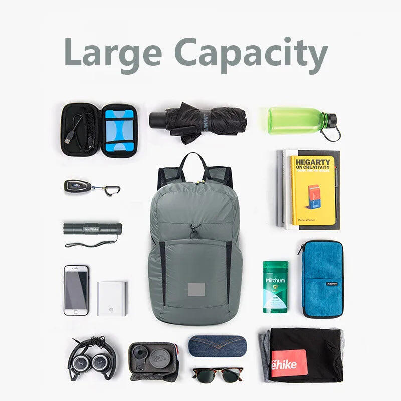 25L Silicone Folding Backpack Grey