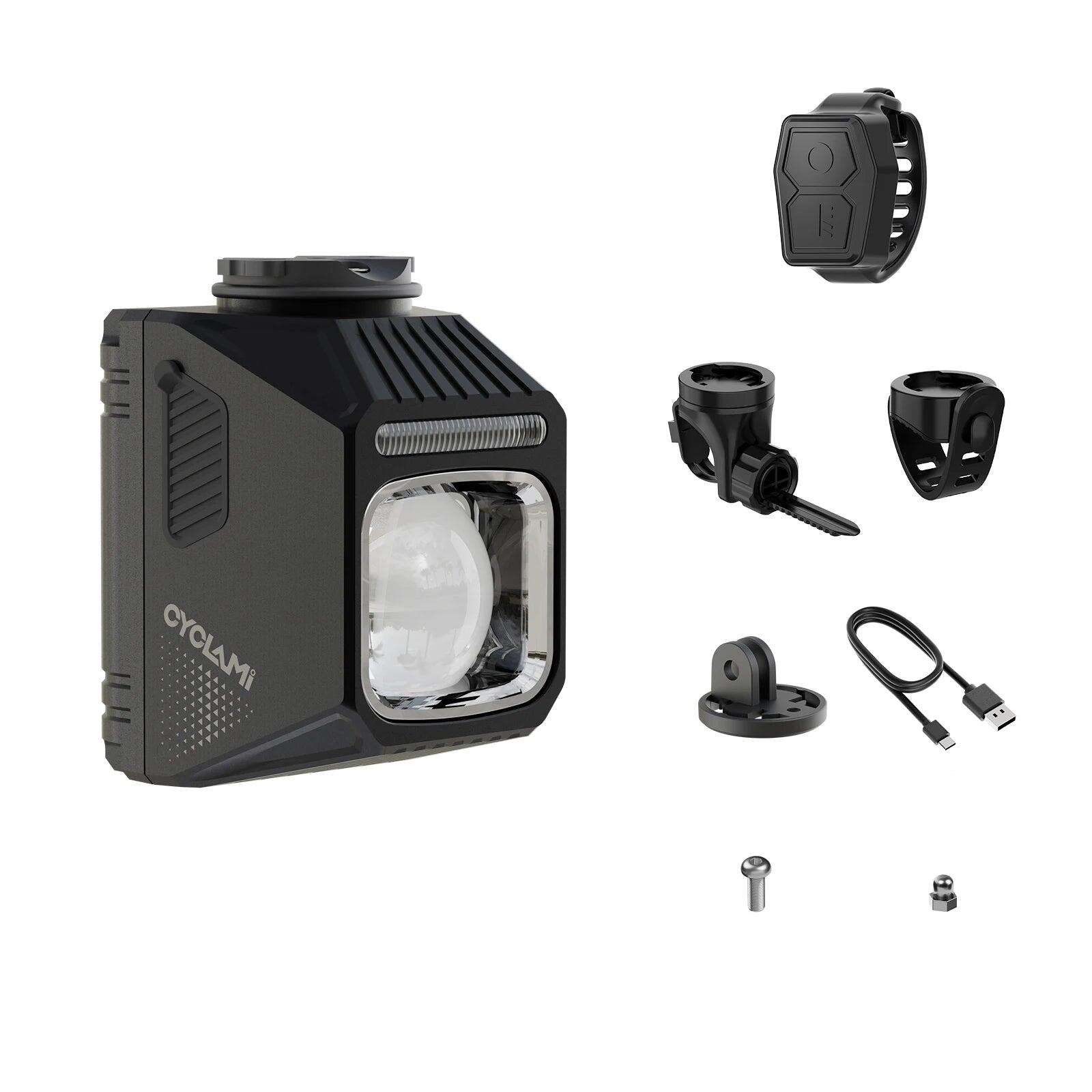 Bike Headlight with Remote Black