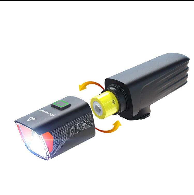 Bike Headlight Remote-Controlled Black