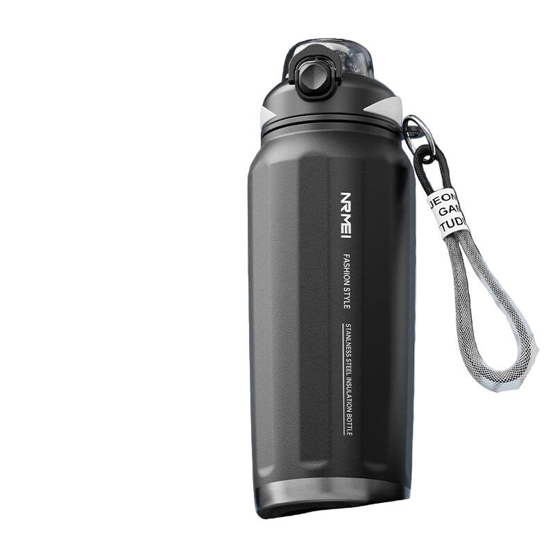 NNEOBA 1000ML One Button Open Thermos Bottle Black