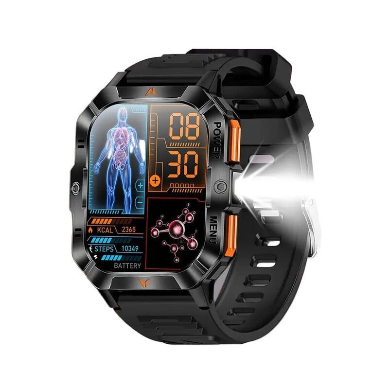 NNETM Mens Sports Smart Watch with LED Flashlight