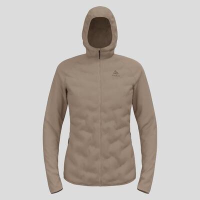 Zeroweight insulator hybride mid layer met capuchon en rits odlo