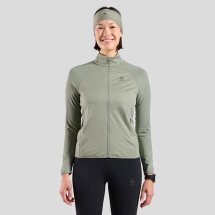 Odlo Zeroweight Warm 2.0 Damen Hybrid-Laufjacke beige