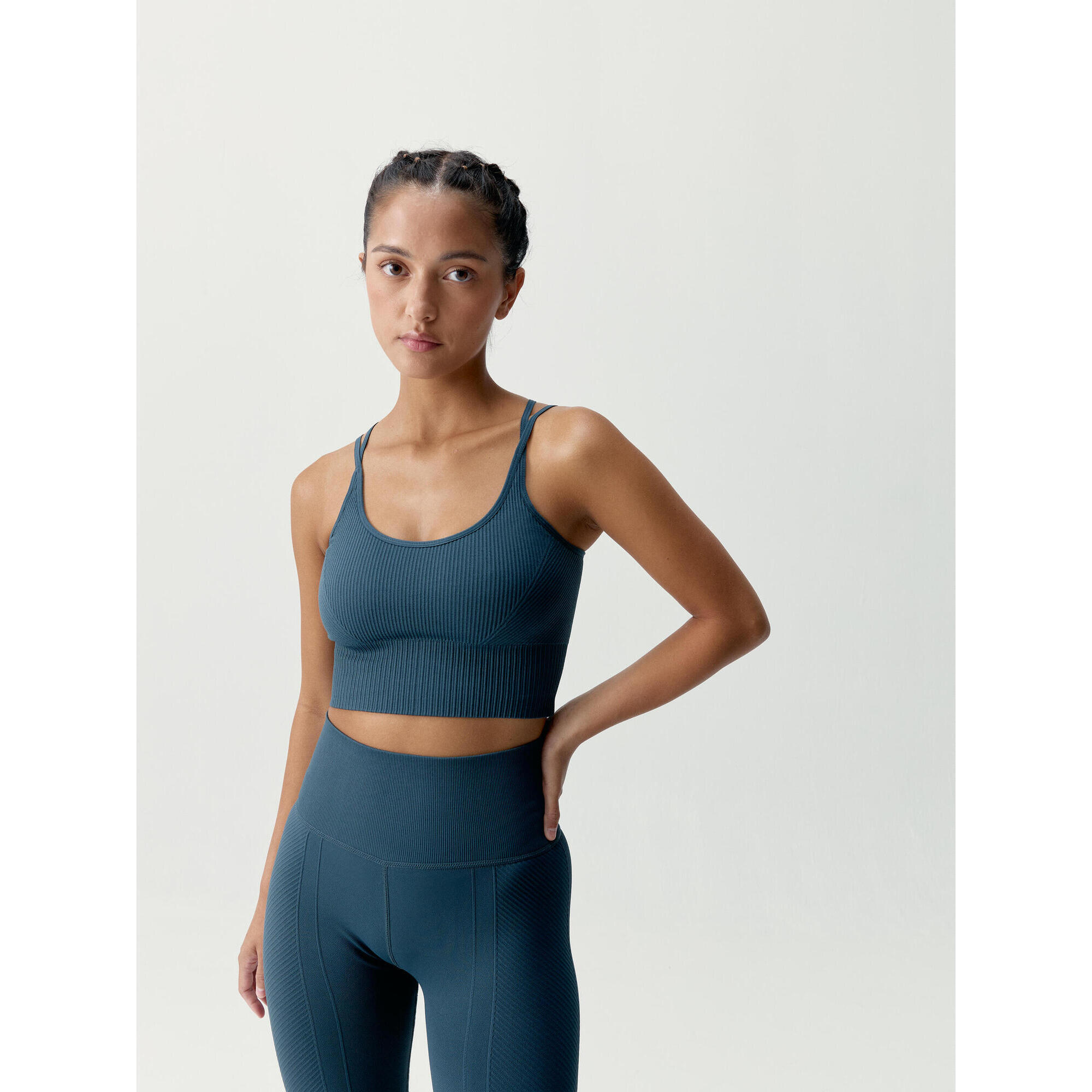 Born Living Yoga - Soutien Gorge De Sport De Sport Devika - Brassière - Bleu|gris - S - Decathlon