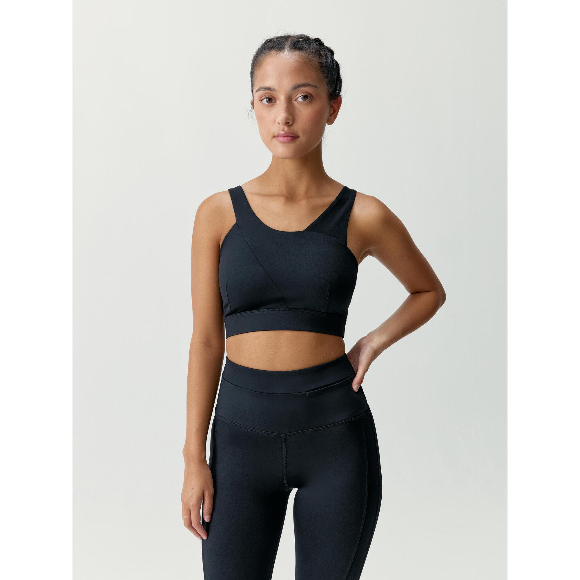 Born Living Yoga - Haut De Sport Pour Femme En Tissu Performant Avec Maintien Moyen - Brassière - Noir - 42 M/l - Decathlon