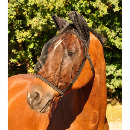 Masque anti-mouches pour cheval avec protection oreille Waldhausen Basic