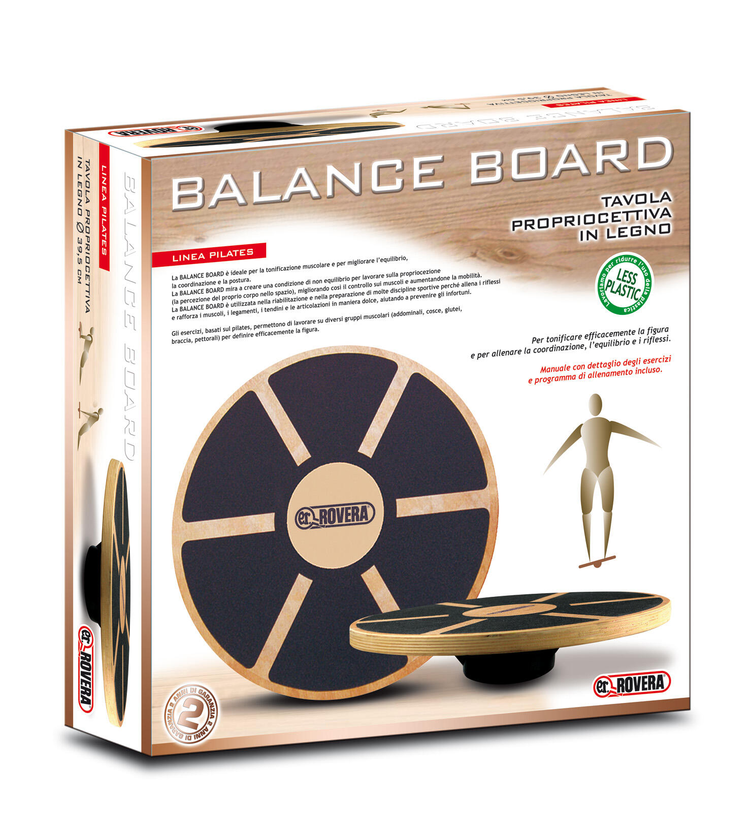 Balance Board in legno ROVERA – Allenamento equilibrio e postura 2/3