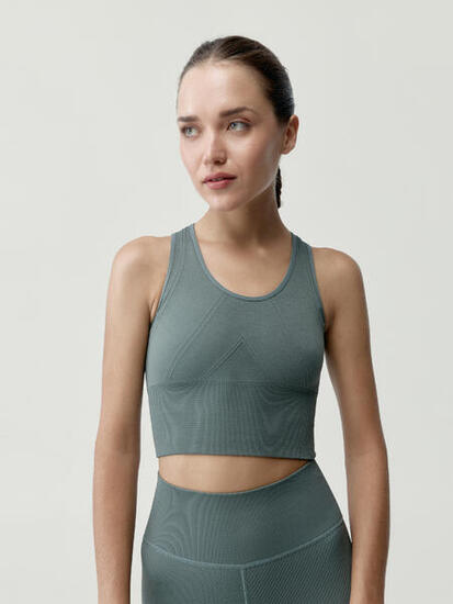 Top sportivo da donna Mandira Sostegno Medio Seamless