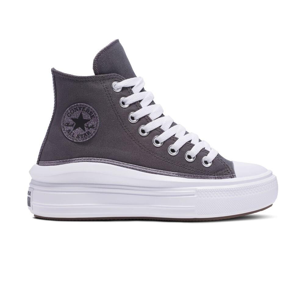 Scarpe donna converse chuck taylor all star move platform glitter- grigio 1/3