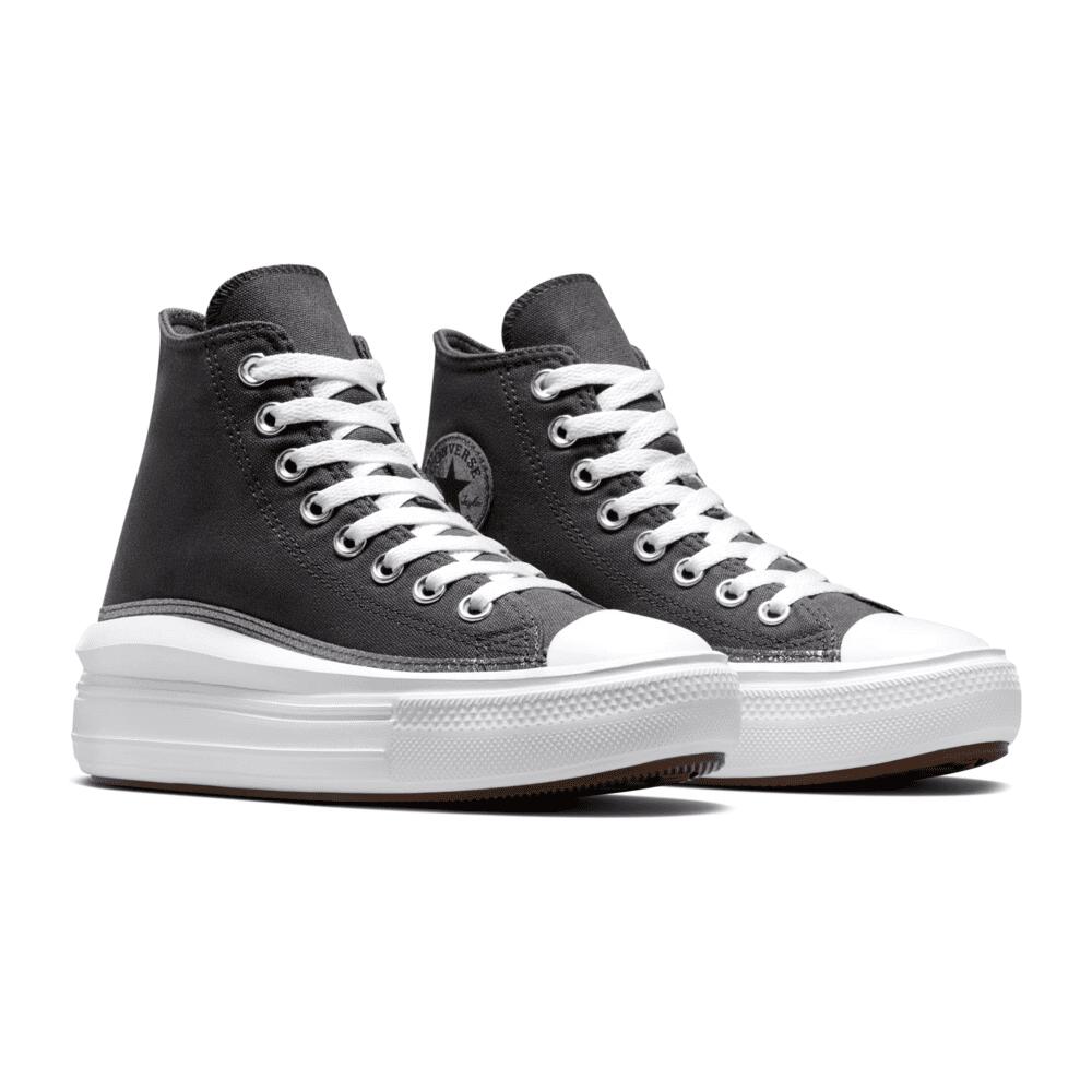 Scarpe donna converse chuck taylor all star move platform glitter- grigio 2/3