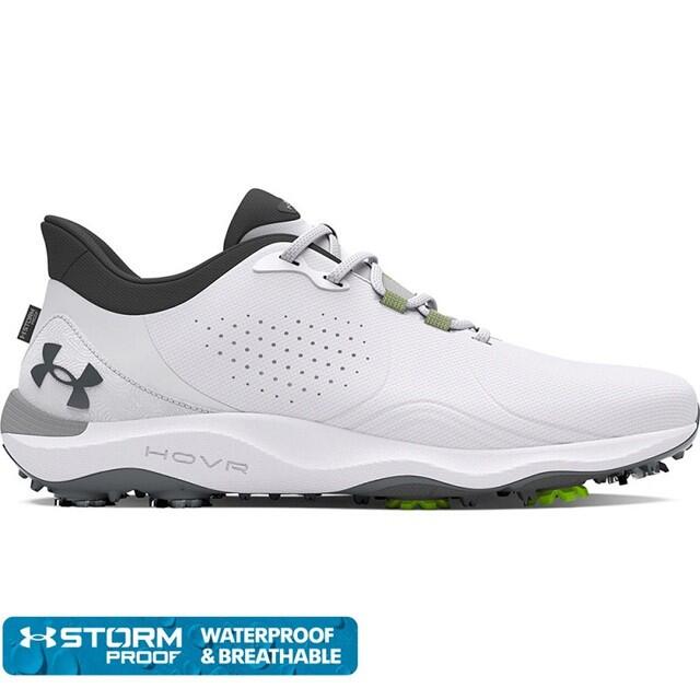 Chaussures de golf Under Armour Drive Pro Wide pour homme, blanches 1/4