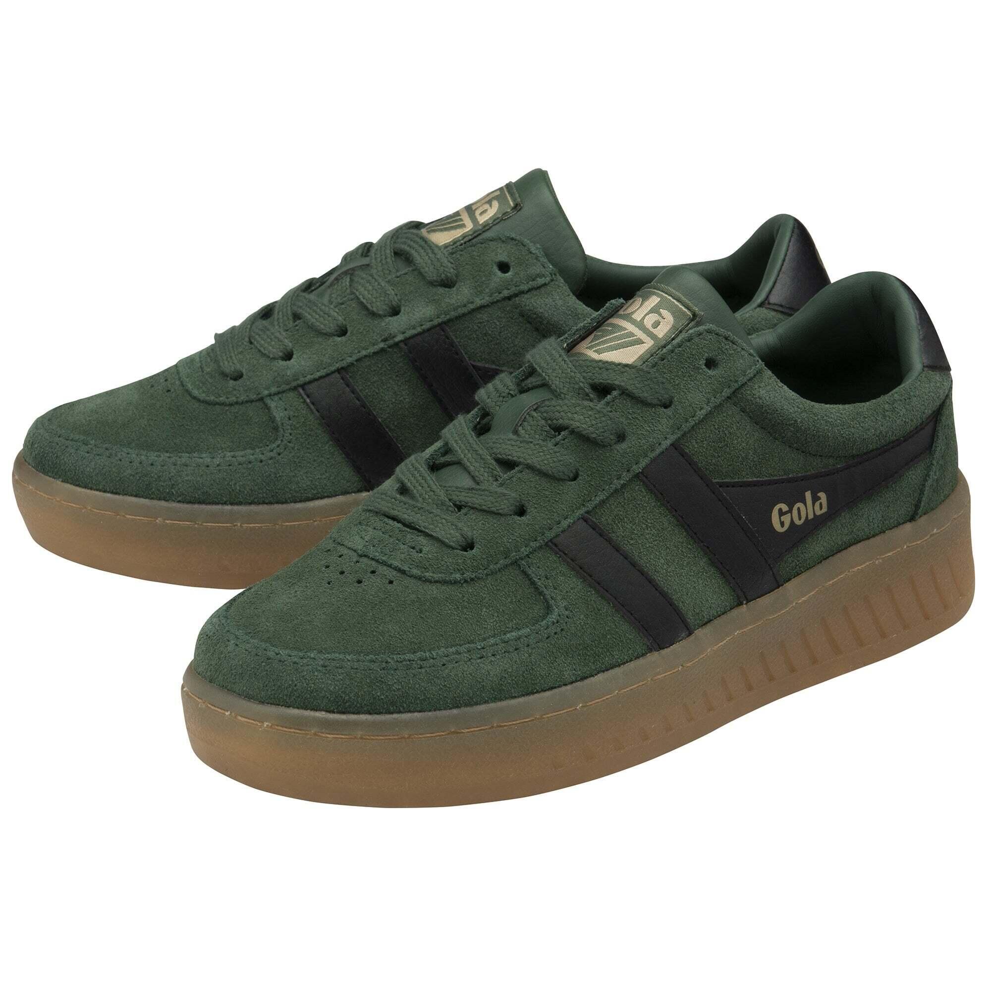 Sapatilhas de mulheres Gola Grandslam Suede Trainer 3/5