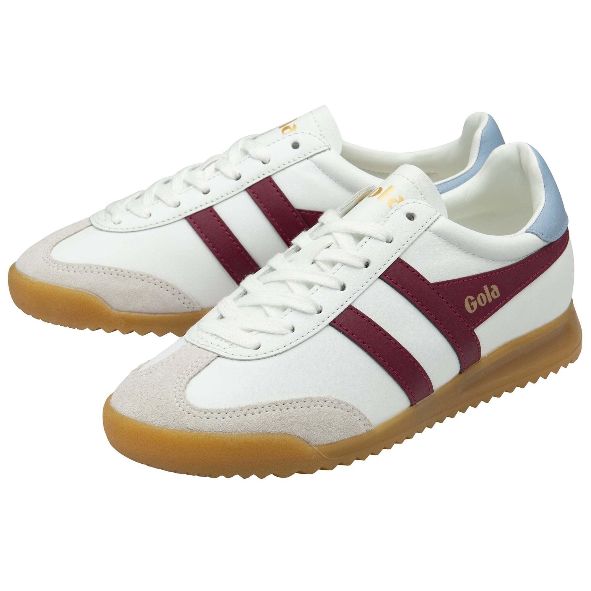 Sapatilhas de mulheres Gola Torpedo Leather Trainer 3/5