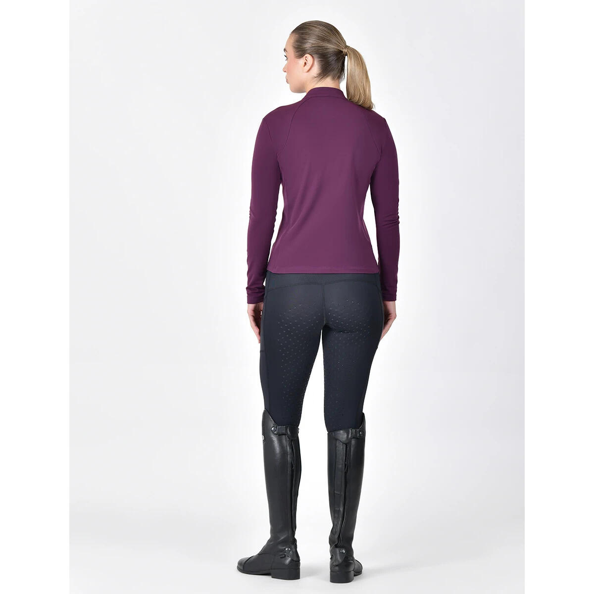 Damen Langarm-Reitshirt aus gebürstetem Material Dublin 2/5