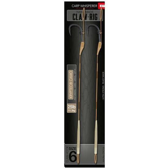 Carp Whisperer - Claw Rig - Hameçon 6 sans ardillon - 2 pièces - Gravier