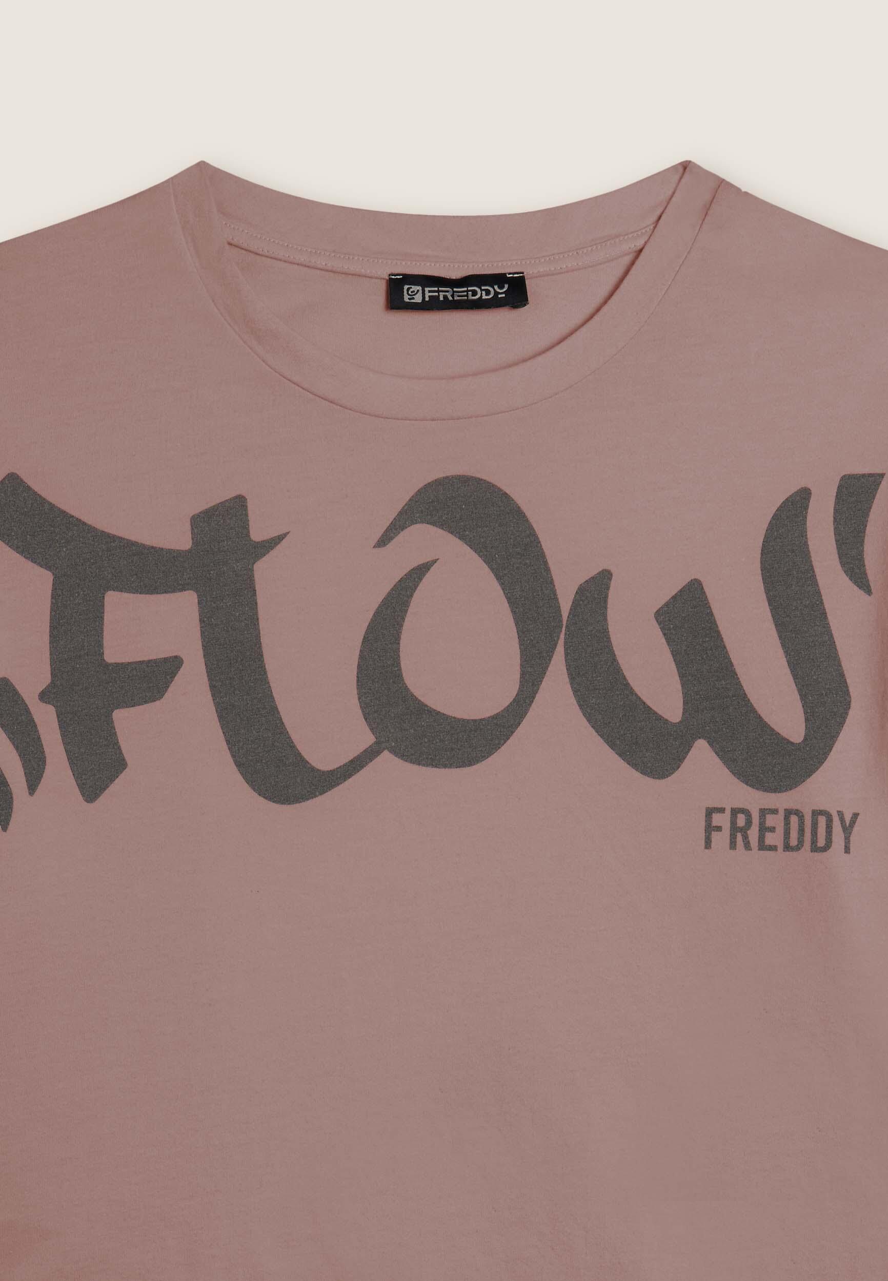 T-shirt cropped con stampa Flow centrale 3/3