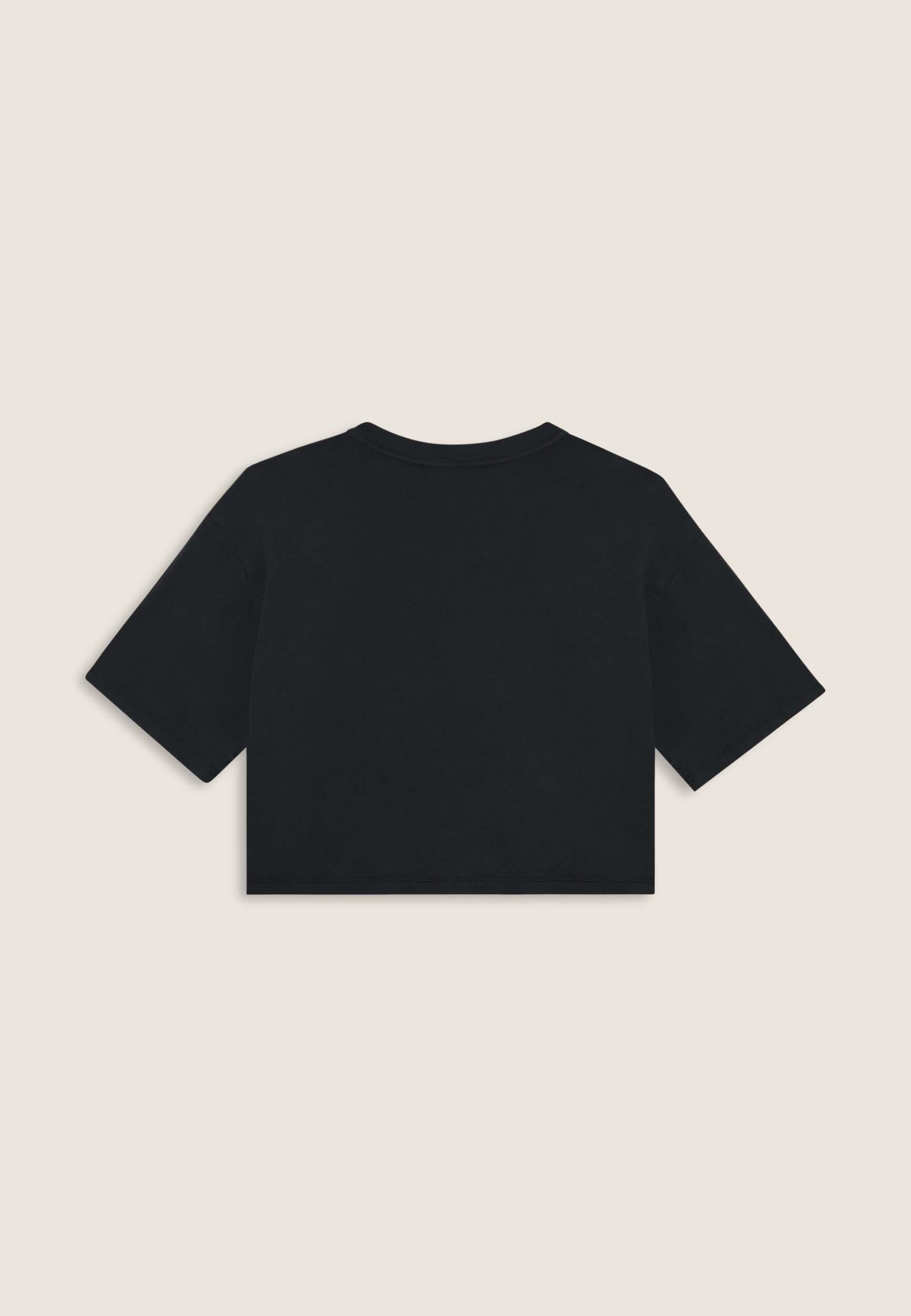 T-shirt coupe cropped avec imprimé central « Flow » 2/3