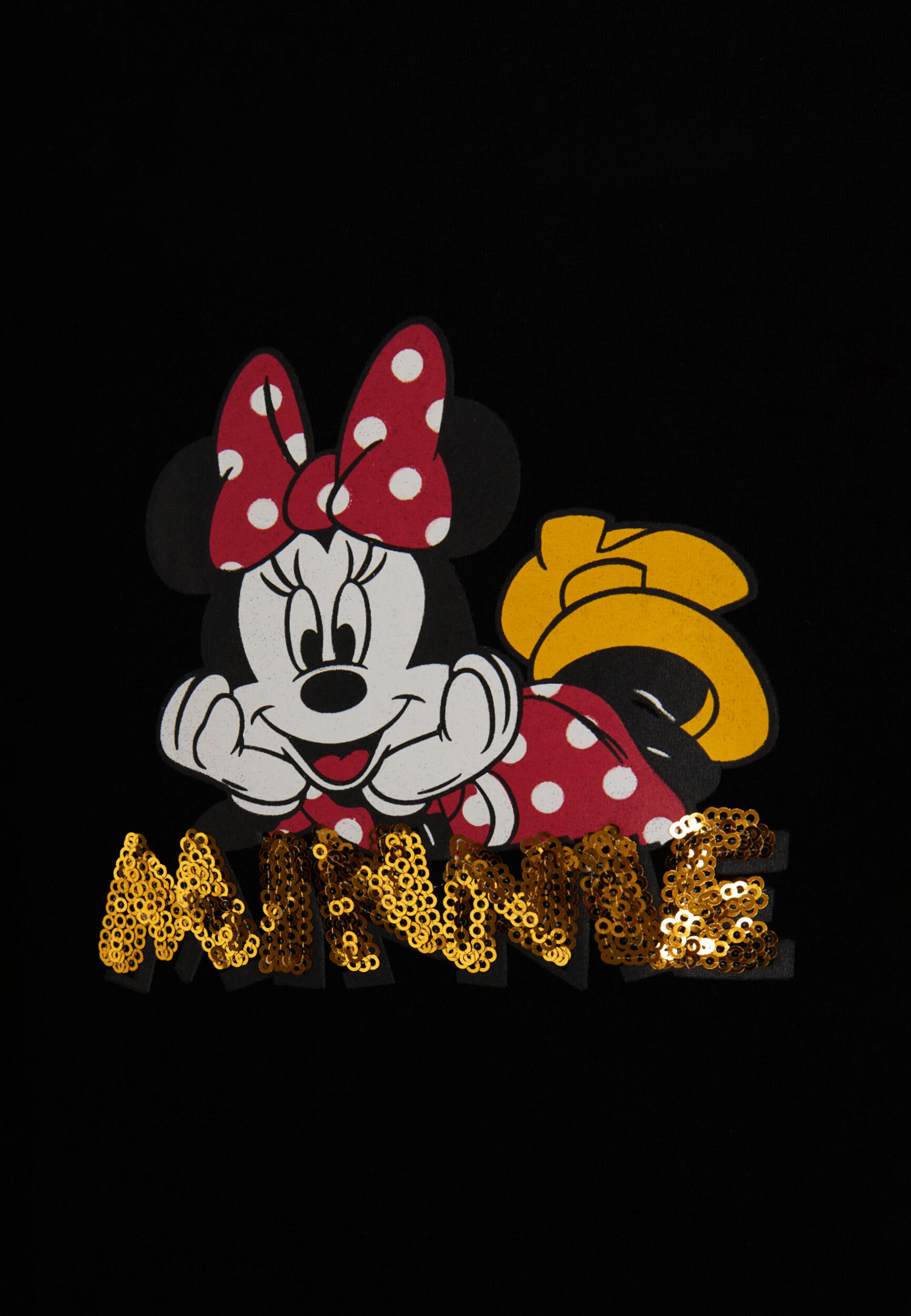 T-shirt pour fille Minnie avec écriture en paillettes 3/3