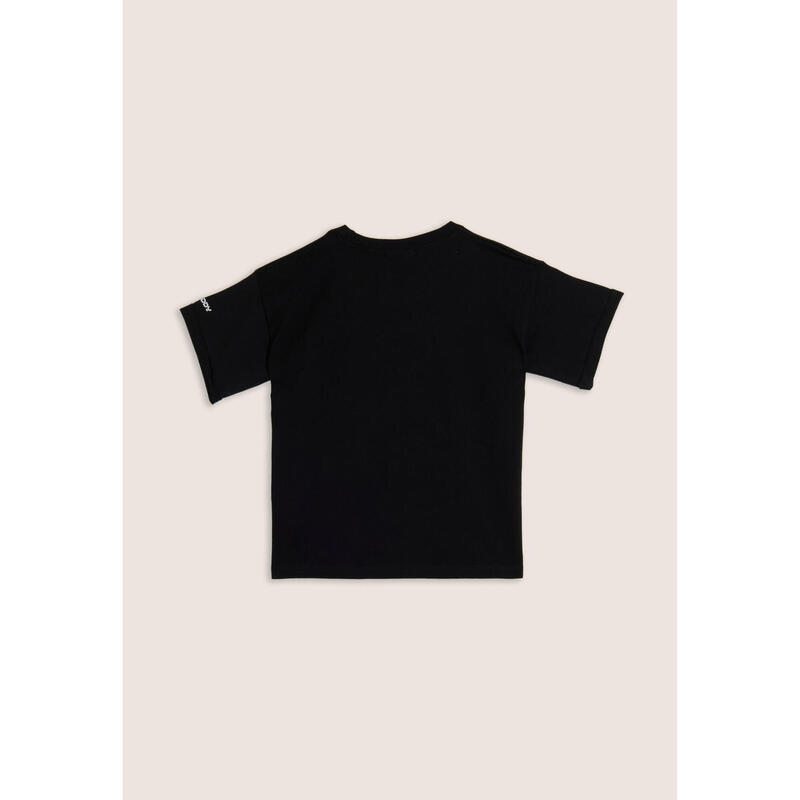 T-shirt Fille Coupé Peacocs – Noir, Taille 9-10 Ans, Manches Longues Col Équipage (Très Bon État)