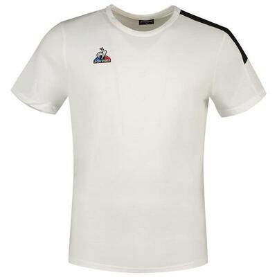 Le coq sportif heren t-shirt bicolor korte mouw wit maat s