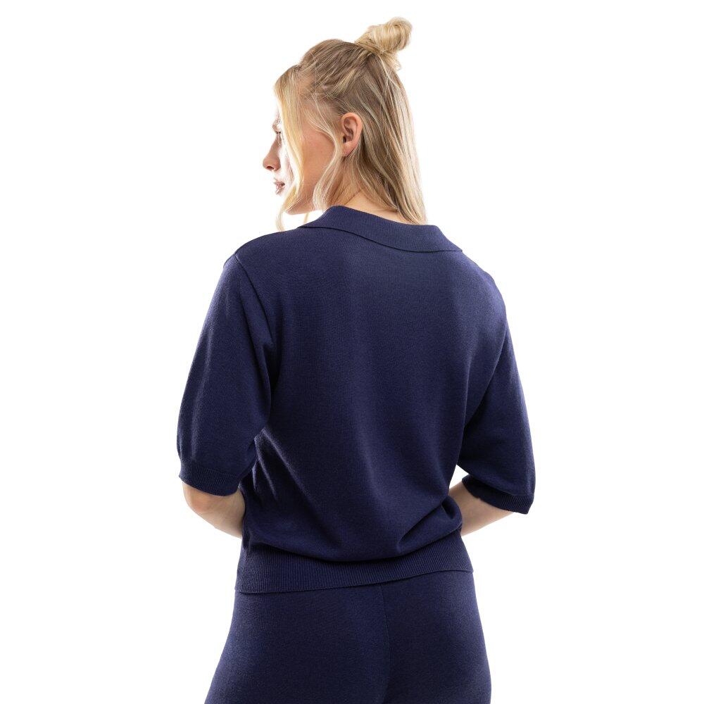 Polo en maille femme IBZ Versa Navy Bleu 2/7