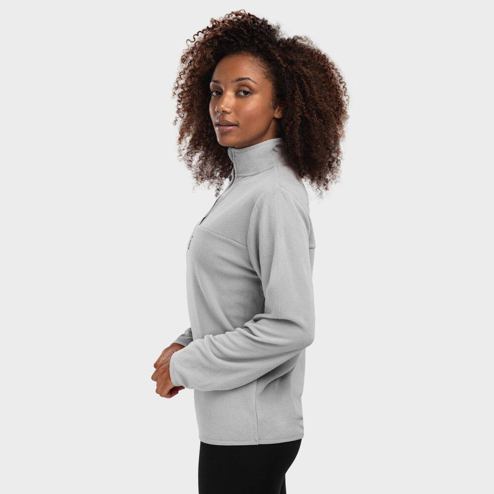 Pull polaire fin femme Sports d'hiver Limestone-W Gris Nacré 3/7