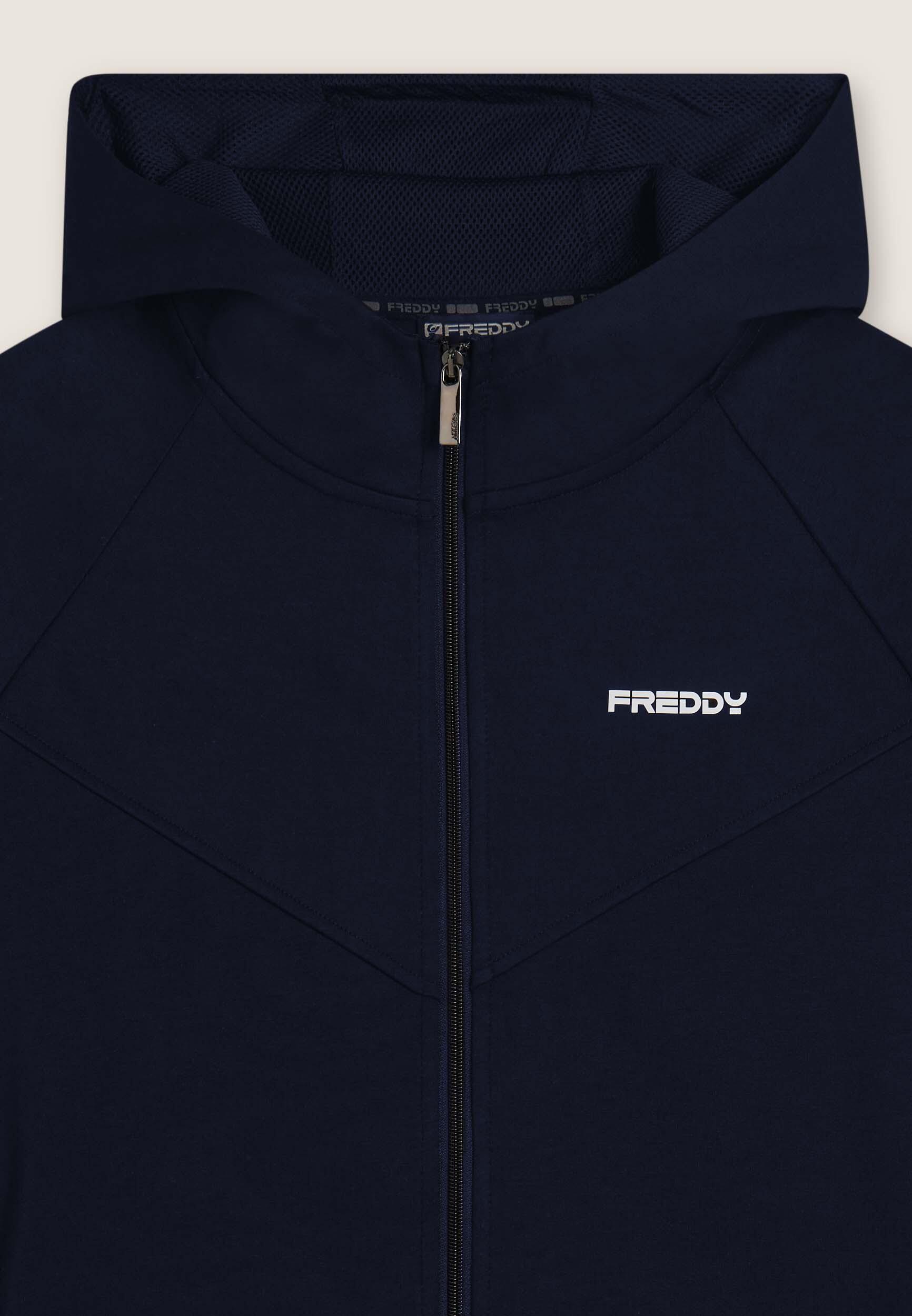 Sweat-shirt entièrement zippé à capuche en mesh et surpiqûres en bloc 3/3