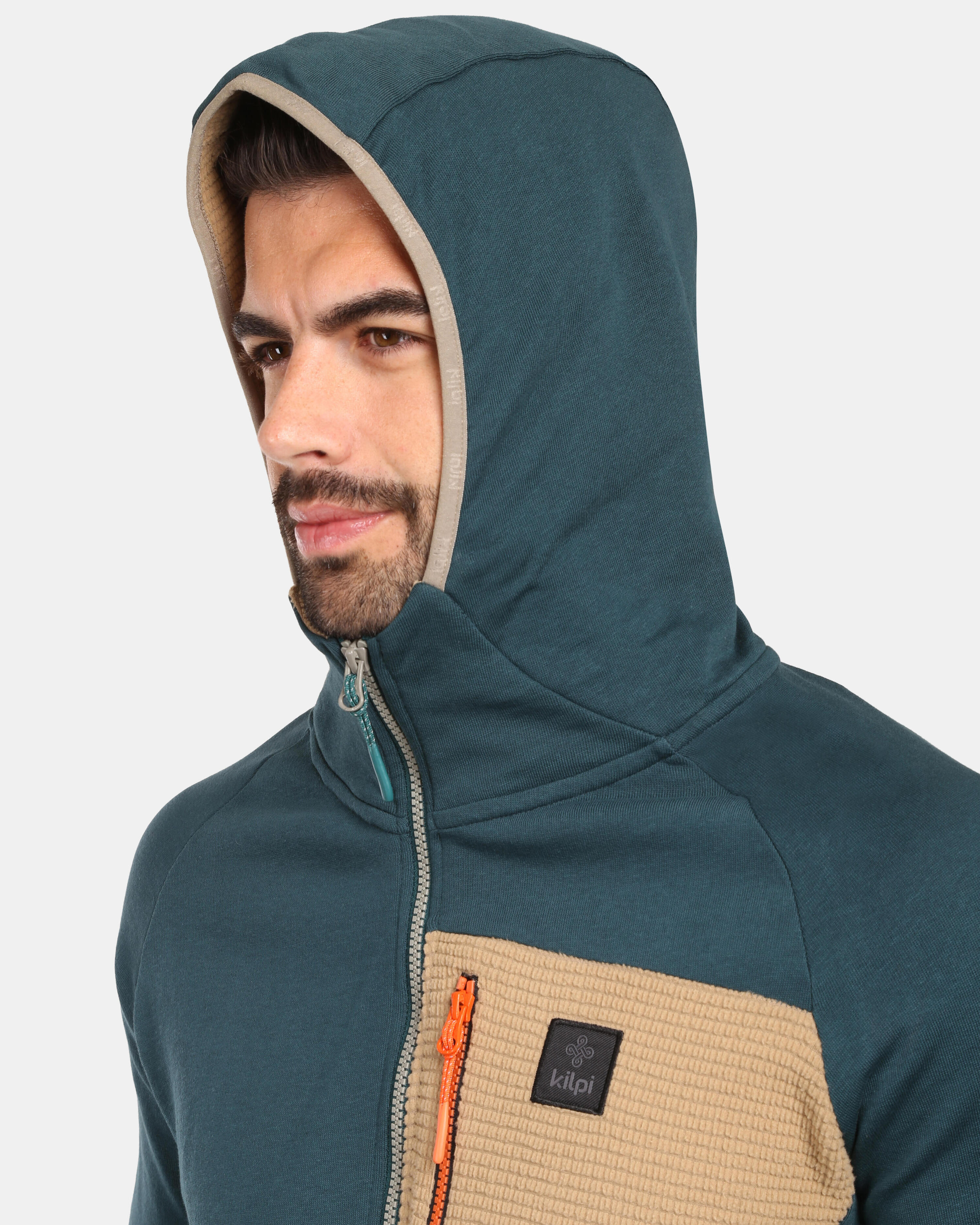 Stijlvolle en comfortabele katoenen hoodie voor heren Kilpi BALU-M 3/4