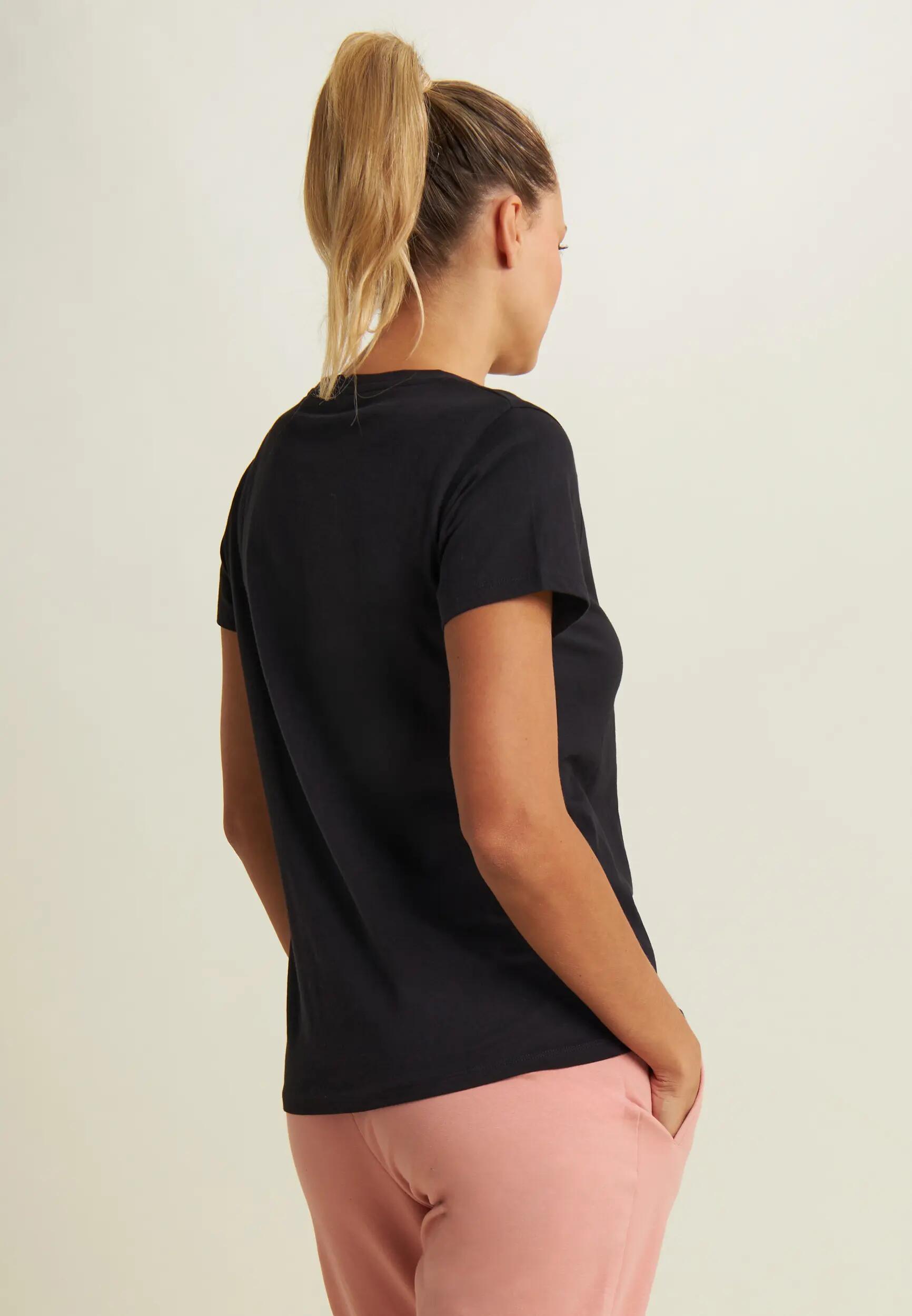 T-shirt con scritta Glamour in glitter 2/4