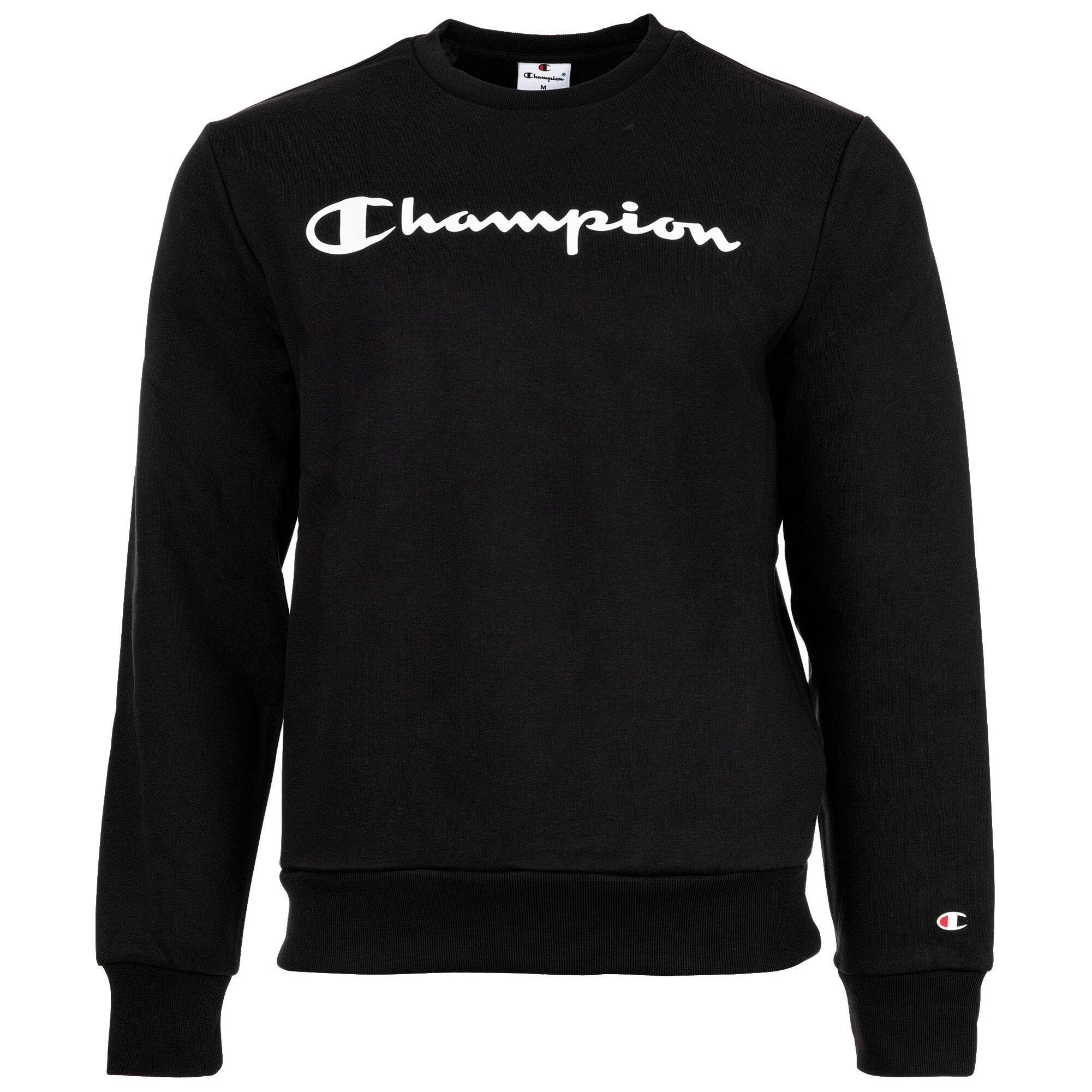 Champion - Sweat-shirt Hommes Confortable À Porter-crewnneck Sweatshirt Soft Compact Basic - Sweat-shirt - Noir - Decathlon