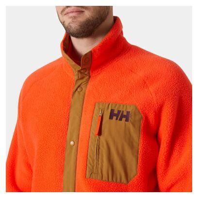 Giacca Pile Helly Hansen Panorama Uomo — Bottoni, Rosso/Oliva 3/6