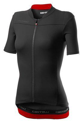 Maglia Donna Castelli Anima 3 Maniche Corte Nero/Rosso