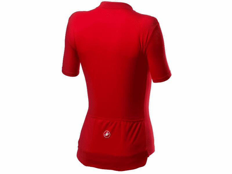 Maglia Castelli Anima 3 manica corta da donna Nera / Rossa 3/4