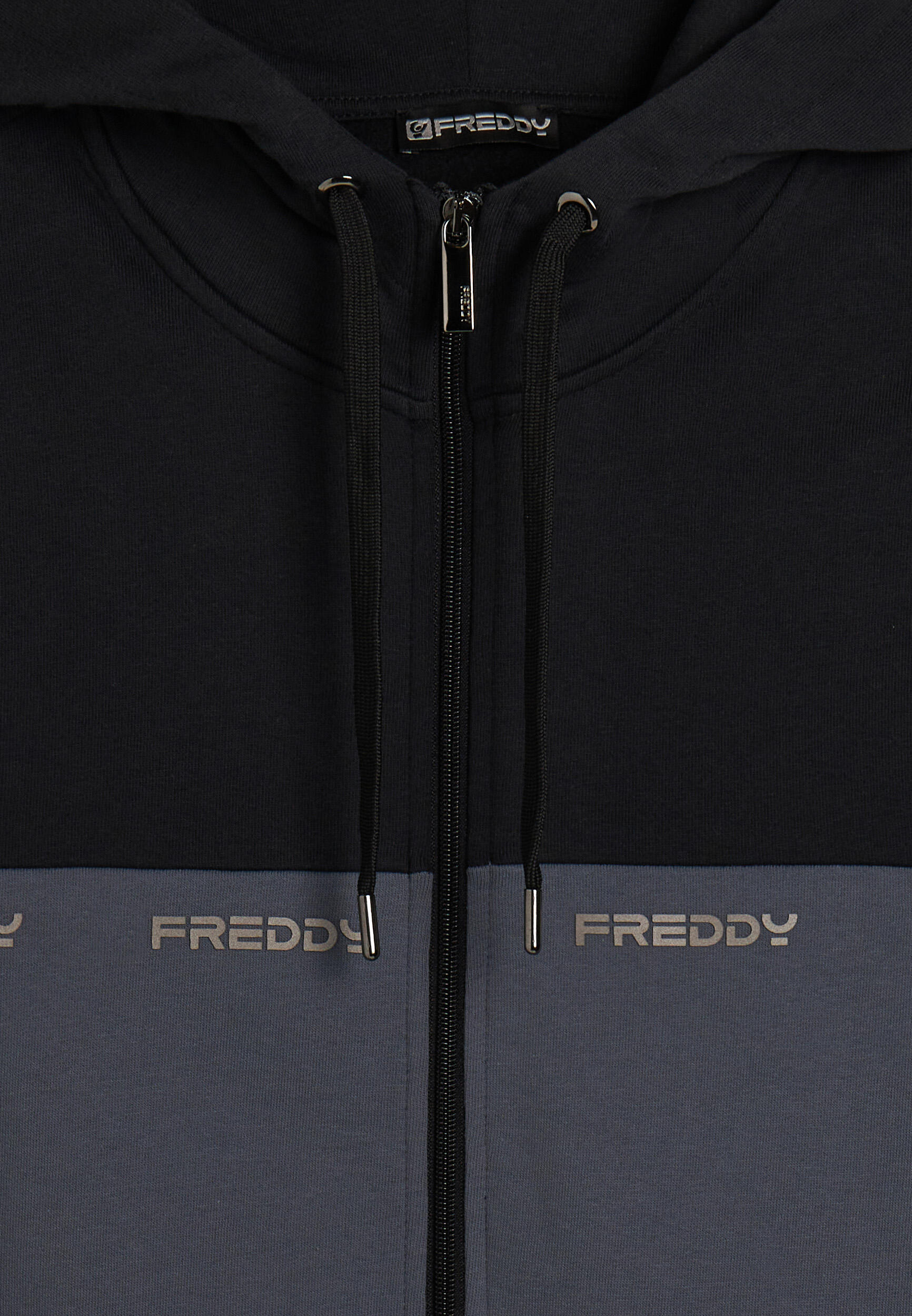 Felpa colour block con cappuccio e logo stampato 3/3