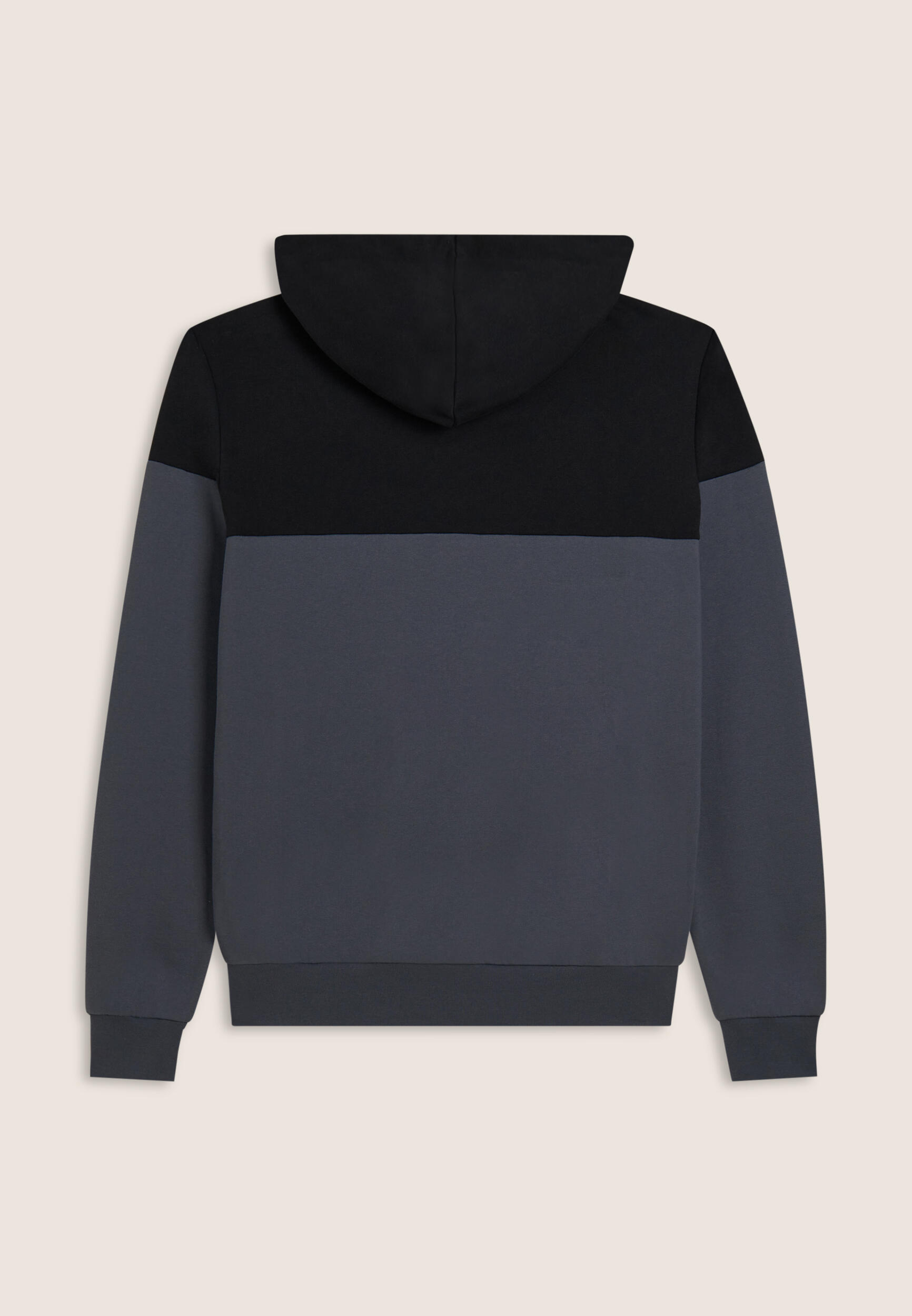 Felpa colour block con cappuccio e logo stampato 2/3