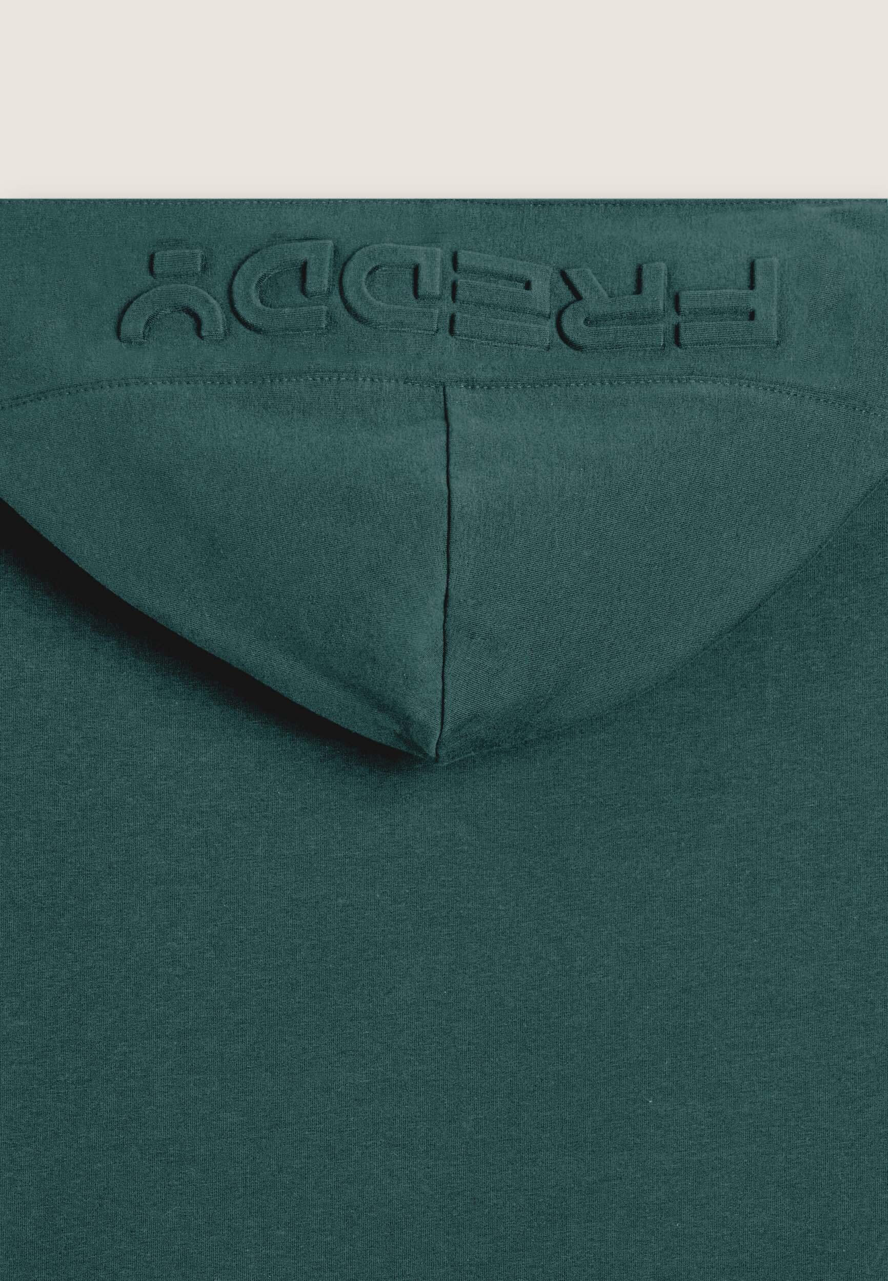 Sweat-shirt à capuche entièrement zippé avec logo maxi en relief 3/3