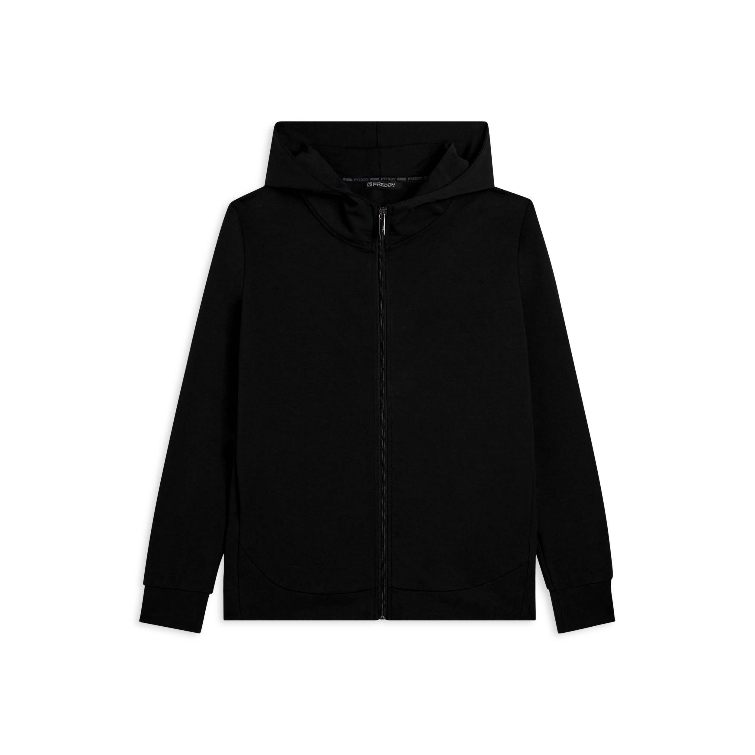 Freddy - Sweat-shirt À Capuche Entièrement Zippé Avec Logo Maxi En Relief - Sweat Zippé - Noir - Decathlon