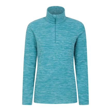 Polaire de Randonnée Femme Demi-Zip Chaude Respirante, Snowdon