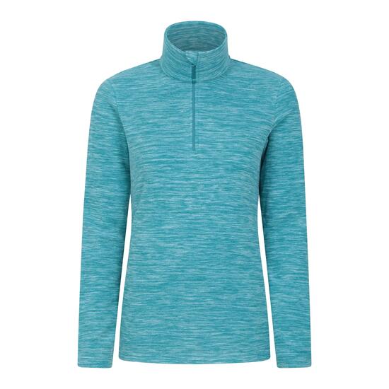 Polaire de Randonnée Femme Demi-Zip Chaude Respirante, Snowdon