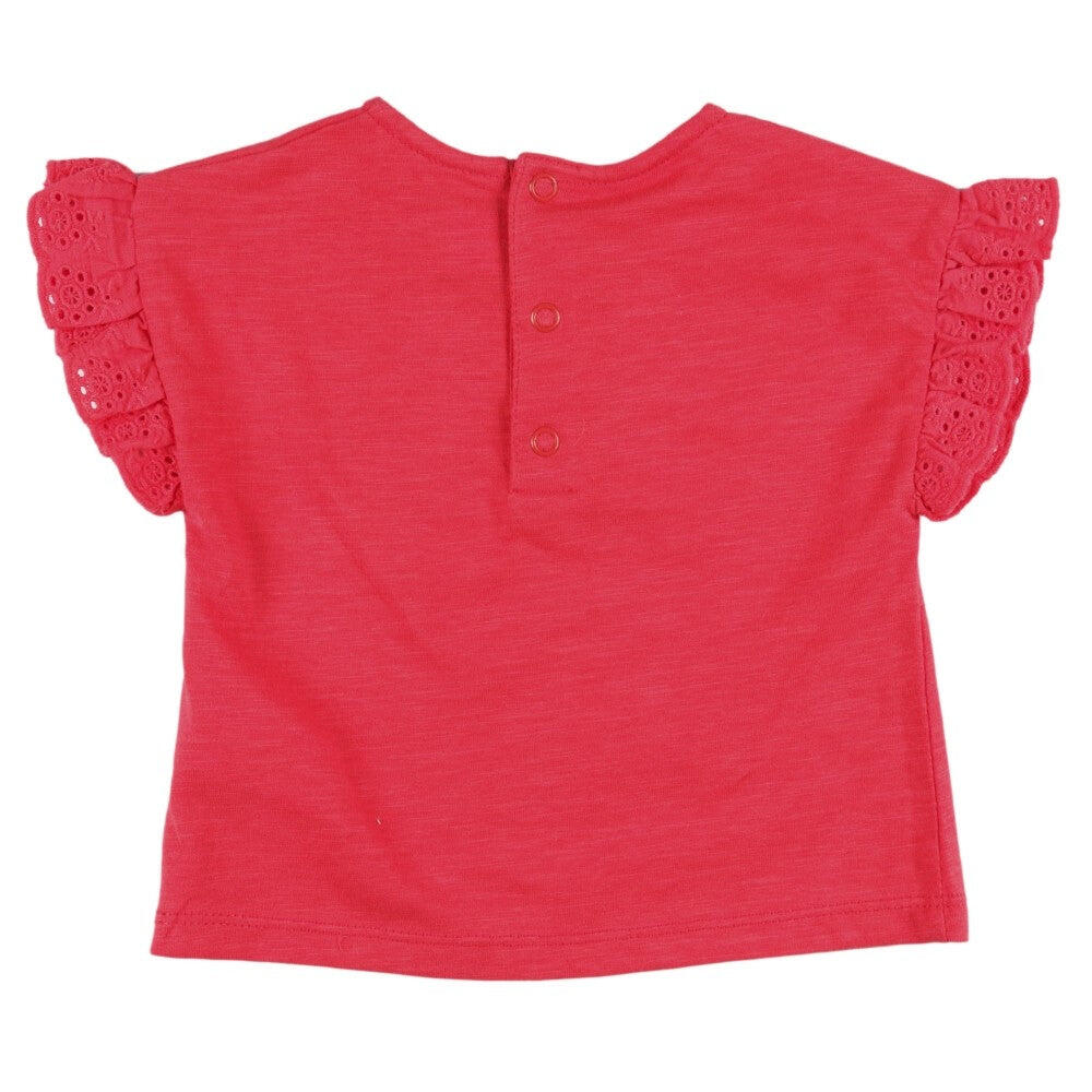 Camiseta de bebé niña color rojo 2/4
