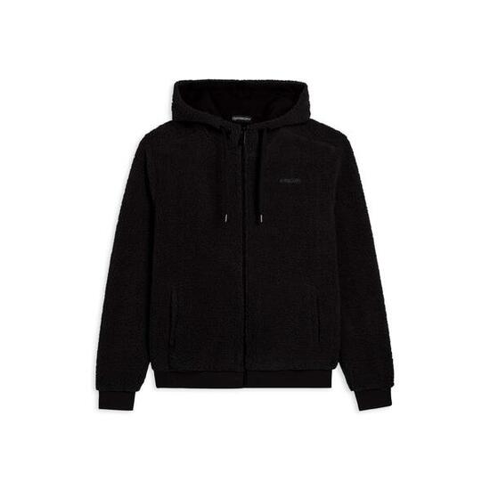 Sweat-shirt à capuche en jersey en tissu Sherpa