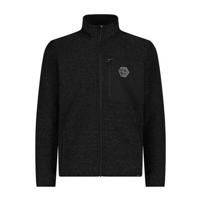 Heren fleece trui cmp 35h3907 melange gebreid