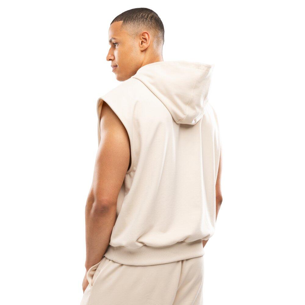 Felpa in tessuto scuba smanicata con cappuccio da uomo Lifestyle IBZ Swish Ivory 2/7
