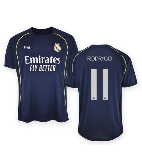 Camiseta Adulto Rodrygo Real Madrid Segunda Equipación Réplica Oficial 25/26